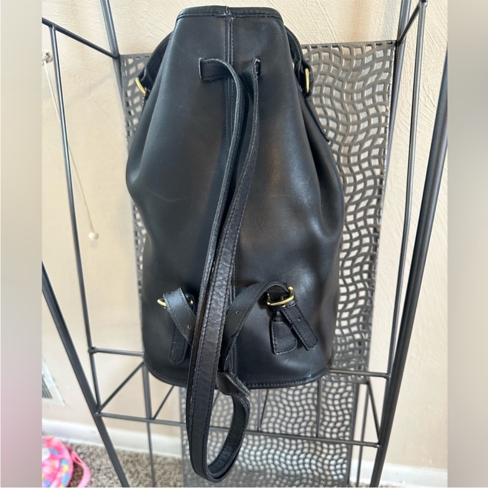 Coach Elegant Black Leather Backpack - Picture 8 of 15